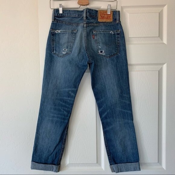 Levis 511 Slim Cuffed Distressed Jeans Size 29/30 - Picture 5 of 11